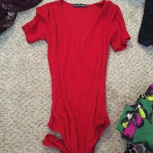 Red body suit